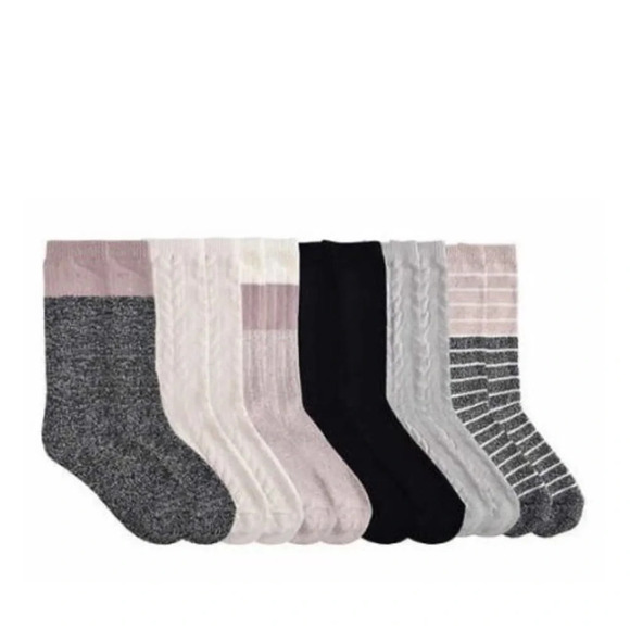 LUCKY BRAND 6 PAIRS SUPER SOFT BOOT SOCKS WOMENS 5-10 - Picture 5 of 7